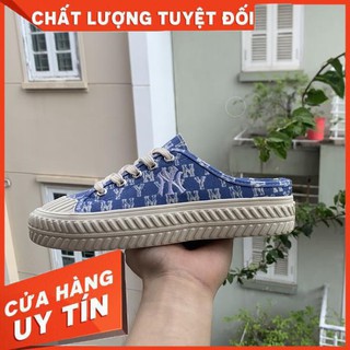 Giày Sục Ny Đạp Gót, Sục Ny, Sục 𝐌𝐋𝐁 Đạp Gót Màu Monogram Hot Hit 2021 Bản Đẹp 2021