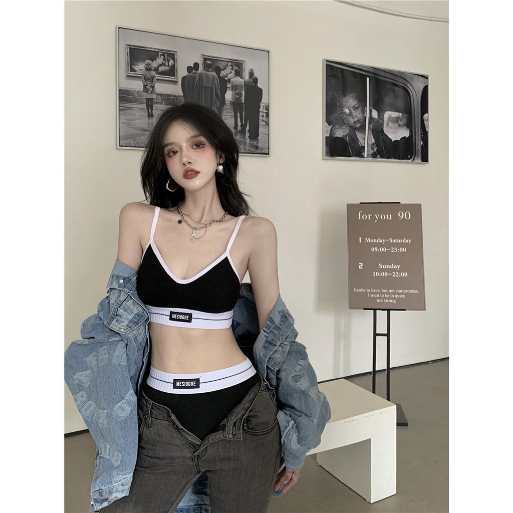 【Cocory】 Set Áo Ngực & Quần Lót Nữ Viền Màu tương Phản Thời Trang | BigBuy360 - bigbuy360.vn