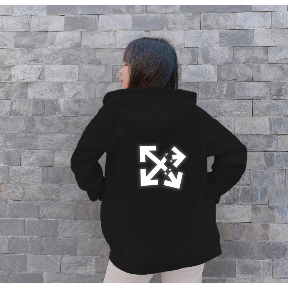 Aó khoác nỉ Hoodie phản quang Off White, Áo khoác nỉ nam nữ họa tiết hình cá tính - PQ35KN | BigBuy360 - bigbuy360.vn