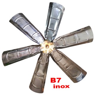 Cánh quạt inox 6 lá B7 công nghiệp cao cấp - thông gió, quạt lò , hút nhiệt bếp - tuộc bin phát điện