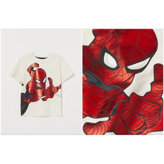 Áo phông trắng Spider man người nhện HM H&M_hàng chính hãng authentic