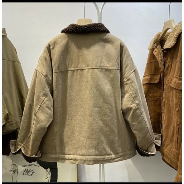 Áo Kaki Lót Lông Cừu Áo Đại Hàn Siêu Ấm Mùa Đông