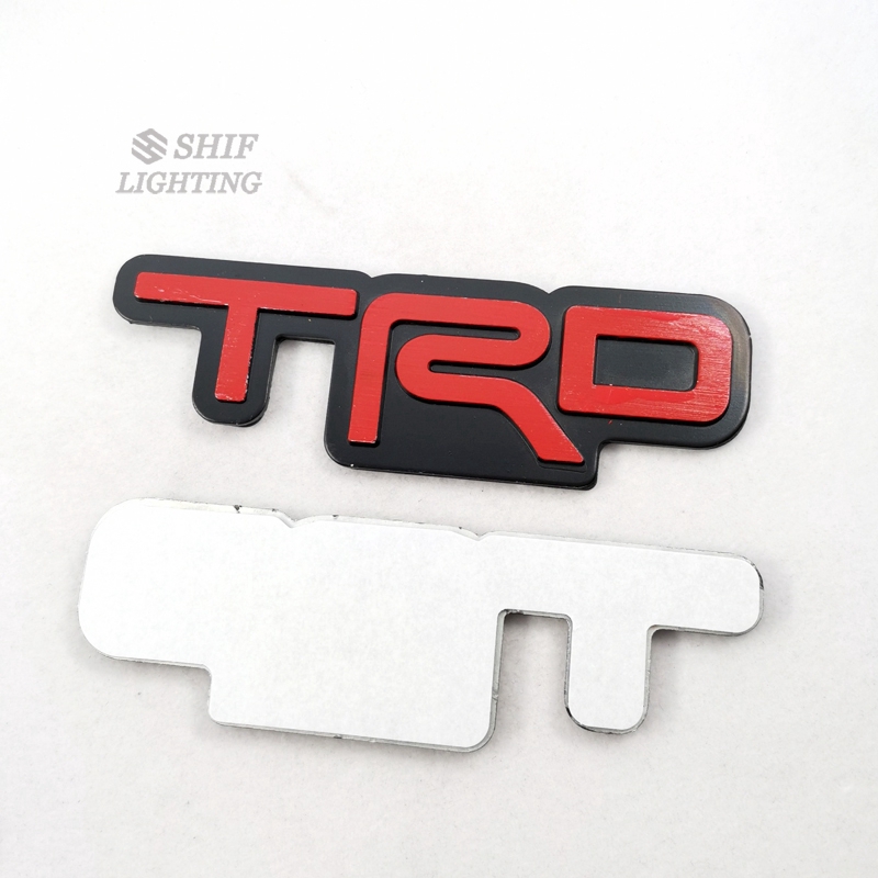 1 x Metal TRD Logo Car Auto Side Rear Trunk Decorative Emblem Badge Sticker Decal For Toyota TRD