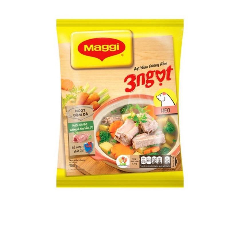 Hạt nêm Maggi 3 ngọt heo túi 900g