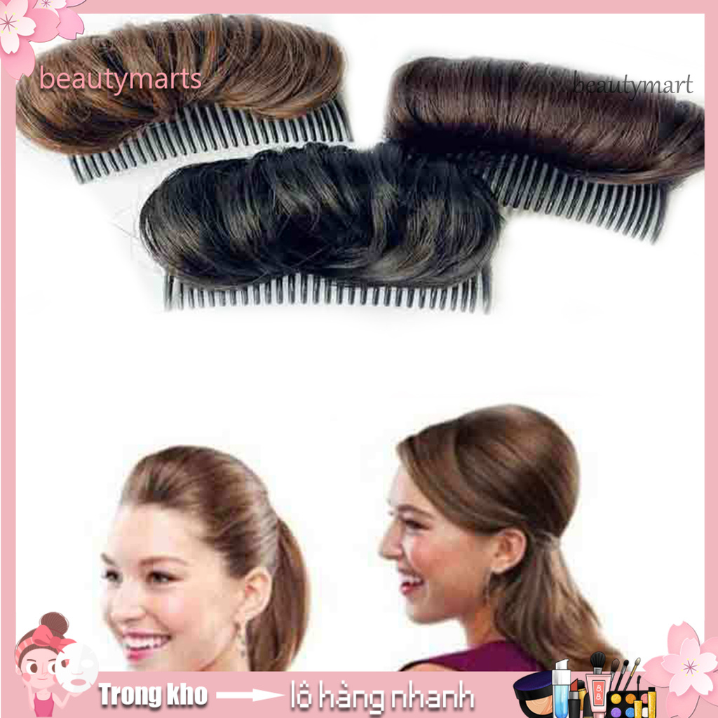 [Hàng mới về] Lược cài tóc an toàn kèm sợi nhân tạo mềm mại tạo búi tóc thời trang cho nữ