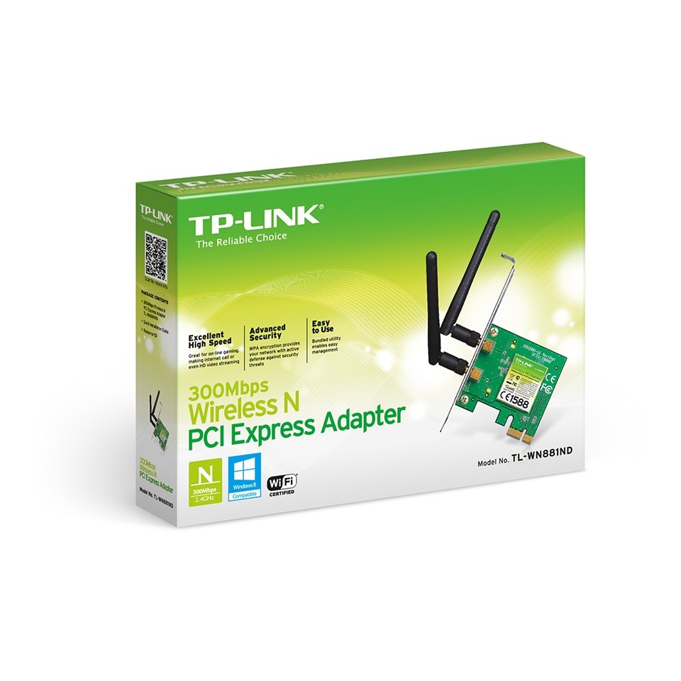 Card mạng WiFi chuẩn N PCI Express Tốc Độ 300Mbps - TP-Link TL-WN881ND