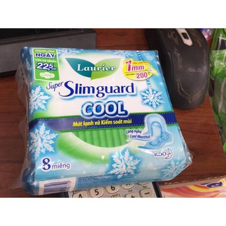 Băng Vệ Sinh Laurier Slimguard super cool 8M Siêu mỏng 1mm