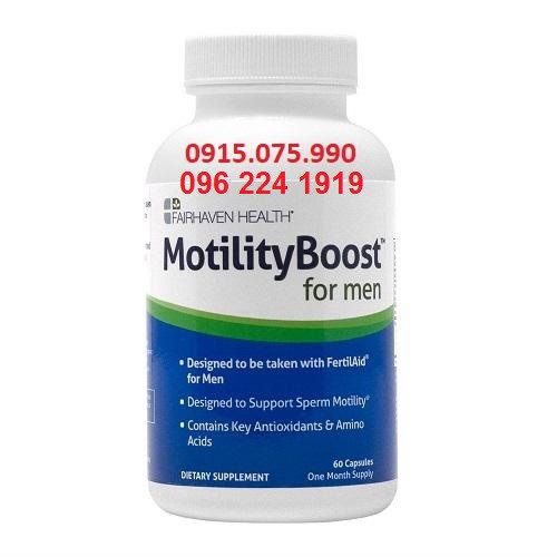 MotilityBoost for men tăng chuyển động tiến tới của tinh trùng độc quyền tại Việt Nam