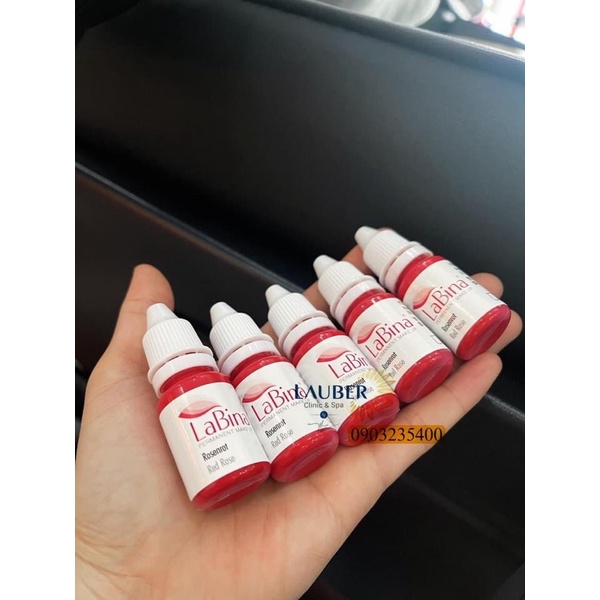 Mực phun xăm Labina (ĐỨC 100%)_ Rosenrot (Đỏ thuần) .Mực chính hãng nhập khẩu trực tiếp từ Đức