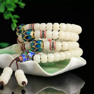 Chuỗi bồ đề bạch ngọc108 hạt 10mm