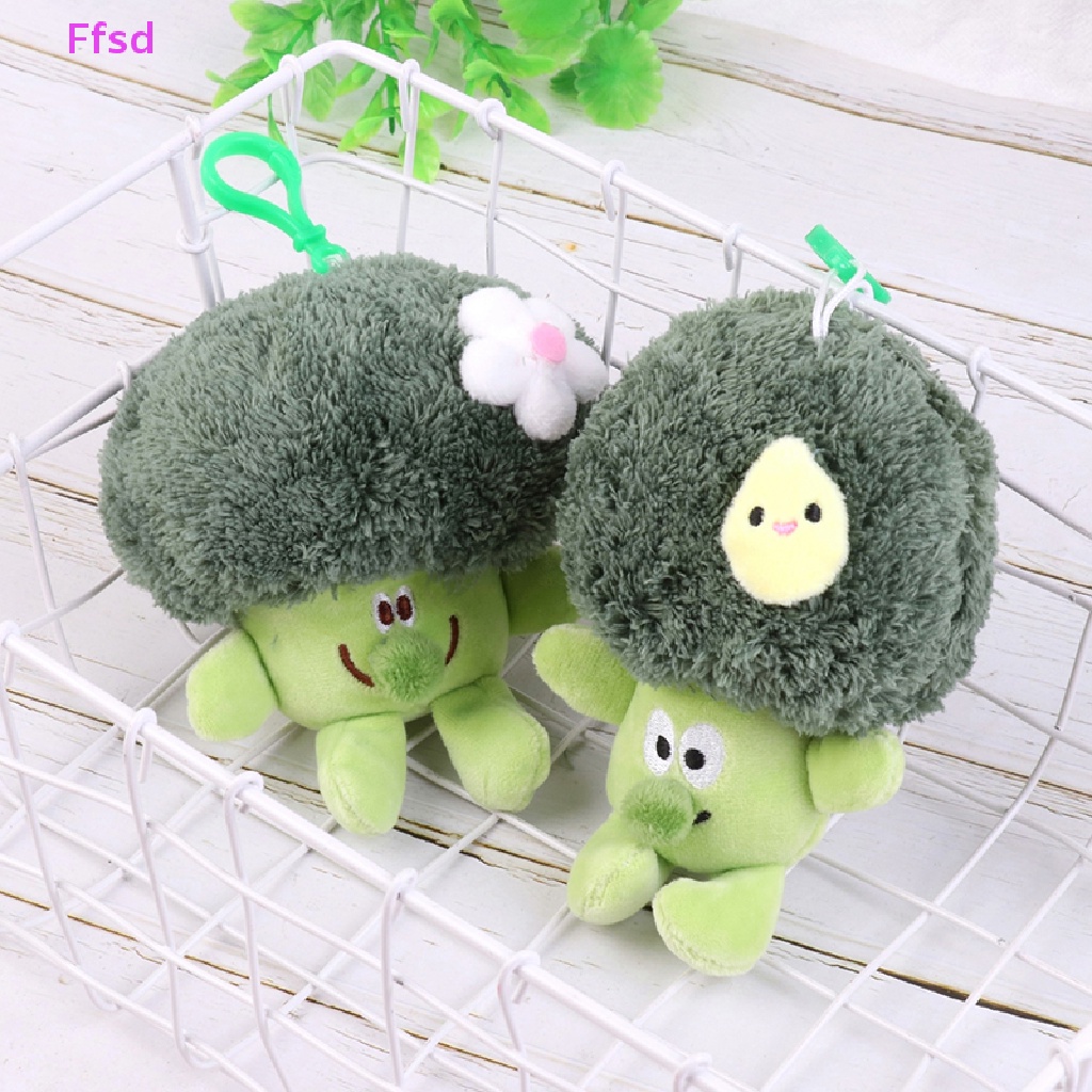 {Ffsd} Móc Khóa Cặp Đôi Búp Bê Nhồi Bông Broccoli Dễ Thương Làm Quà Tặng Cho Trẻ Em *