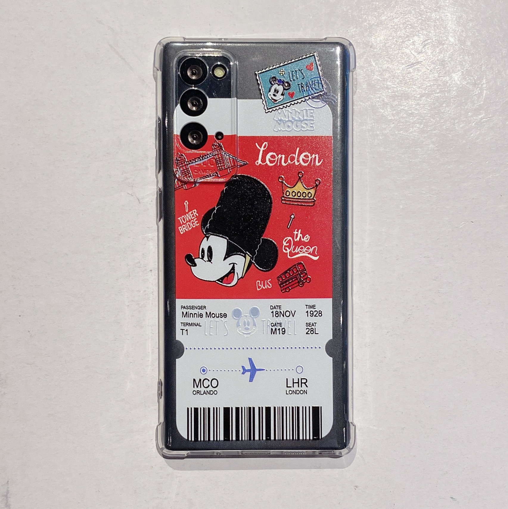6D Airbag Anti-drop Airplane Label Mickey Mouse Pattern Mobile Phone Case for Samsung S8 S9 S10 S20Plus S10Lite Note 8 9 10 10Pro 10Lite
