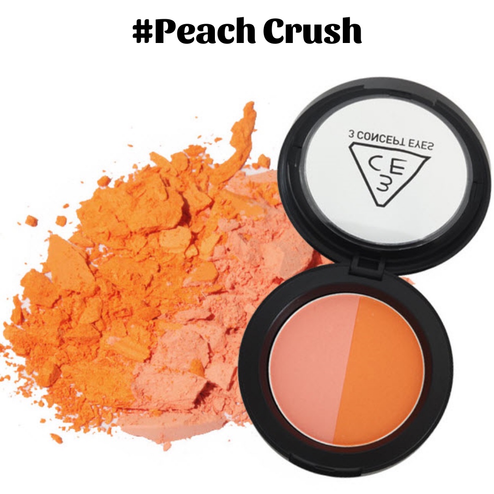 [Chính hãng] Phấn má hồng 3CE Duo Color Face Blush - Phấn má dạng nén Hàn Quốc 2 gam màu (5.5g)