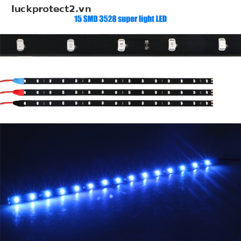 Set 6 Dải Đèn LED DC 12V Chống Thấm Nước Gắn Dưới Động Cơ Xe Hơi Xe Máy6 Dây Đèn LED 15 Bóng 12V Linh Hoạt Chống Nước Trang Trí Xe Hơi6 Cái Không Thấm Nước