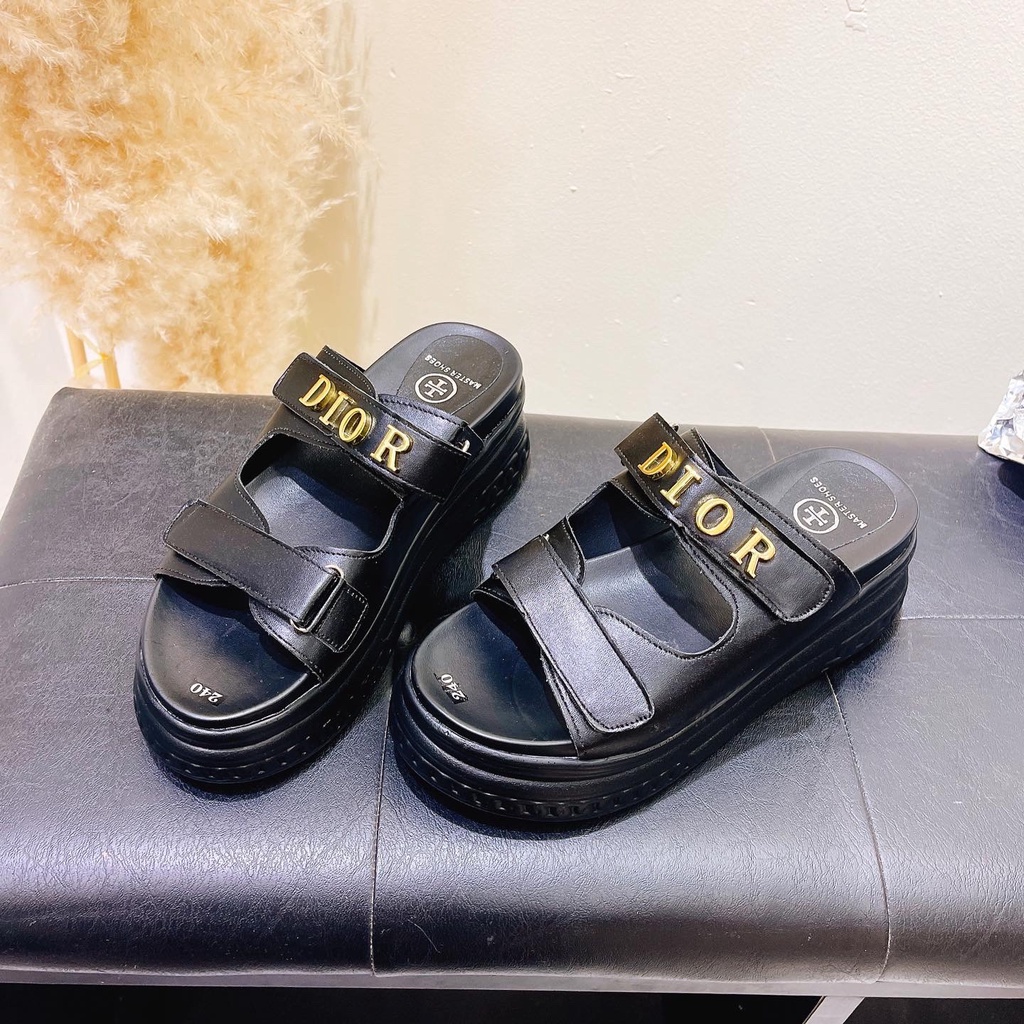 Dép 2 quai nữ đế xuồng chất liệu da cực xinh