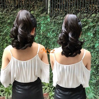 Tóc ngoặm cao cấp xoăn ngắn 35cm