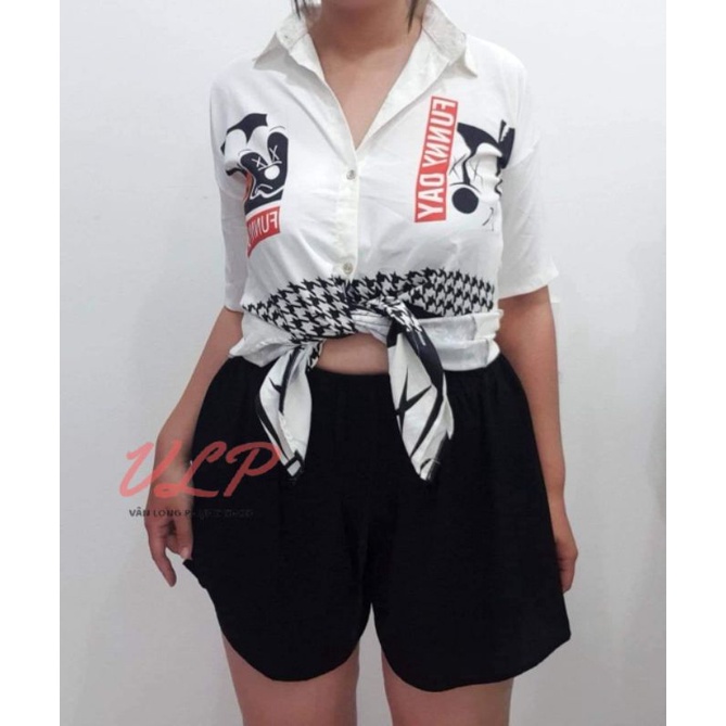 [BIGSIZE_75KG]_DN112_Đầm sơ mi lụa Mango cao cấp