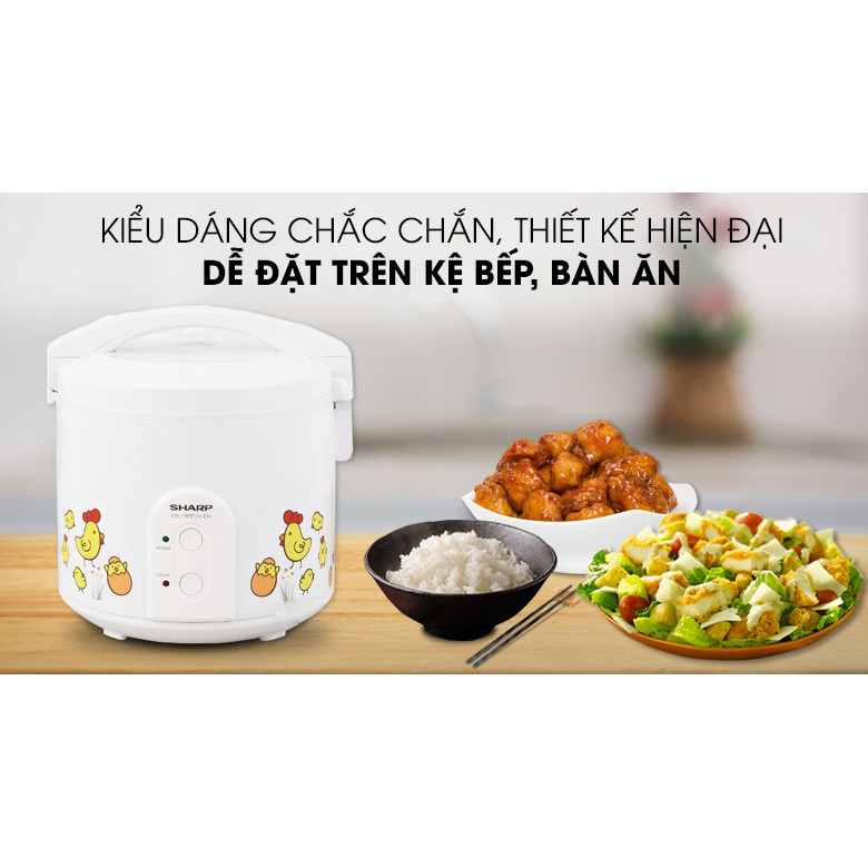 Nồi cơm điện Sharp KS-183TJV-CH(1.8L)-Chính Hãng