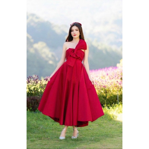 ĐẦM XOÈ DỰ TIỆC NƠ NGỰC + VOAN CÀI TÓC full size:S/M/L/XL ( ẢNH VÀ VIDEO DO CHỦ SHOP TỰ QUAY 100000% )