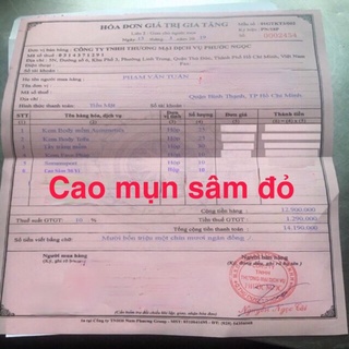 Cao Mụn Sâm Đỏ Chính Hãng