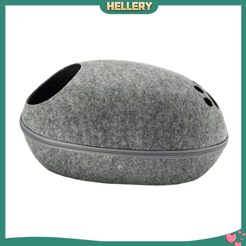 Lều Ngủ Bằng Nỉ Tự Nhiên Có Khóa Kéo Cho Mèo