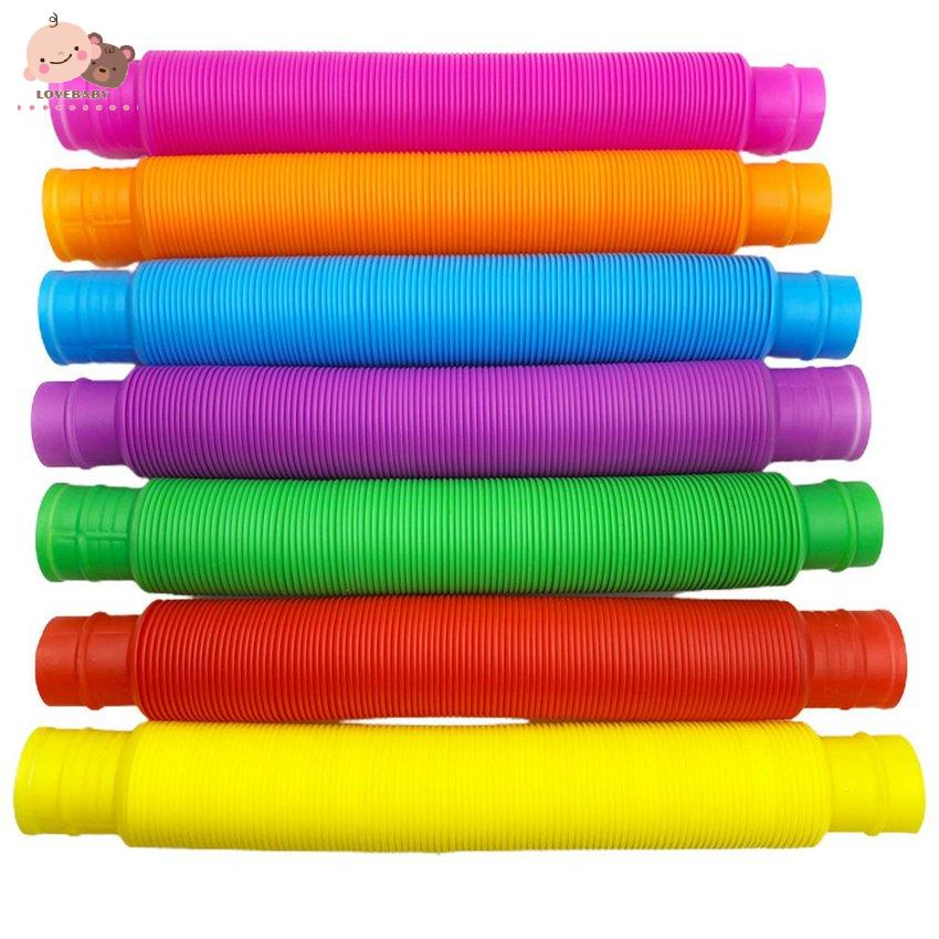 [HOT]5pcs Plastic Pop Tube Coil Children' S Toys Early Educational Toy Color Random