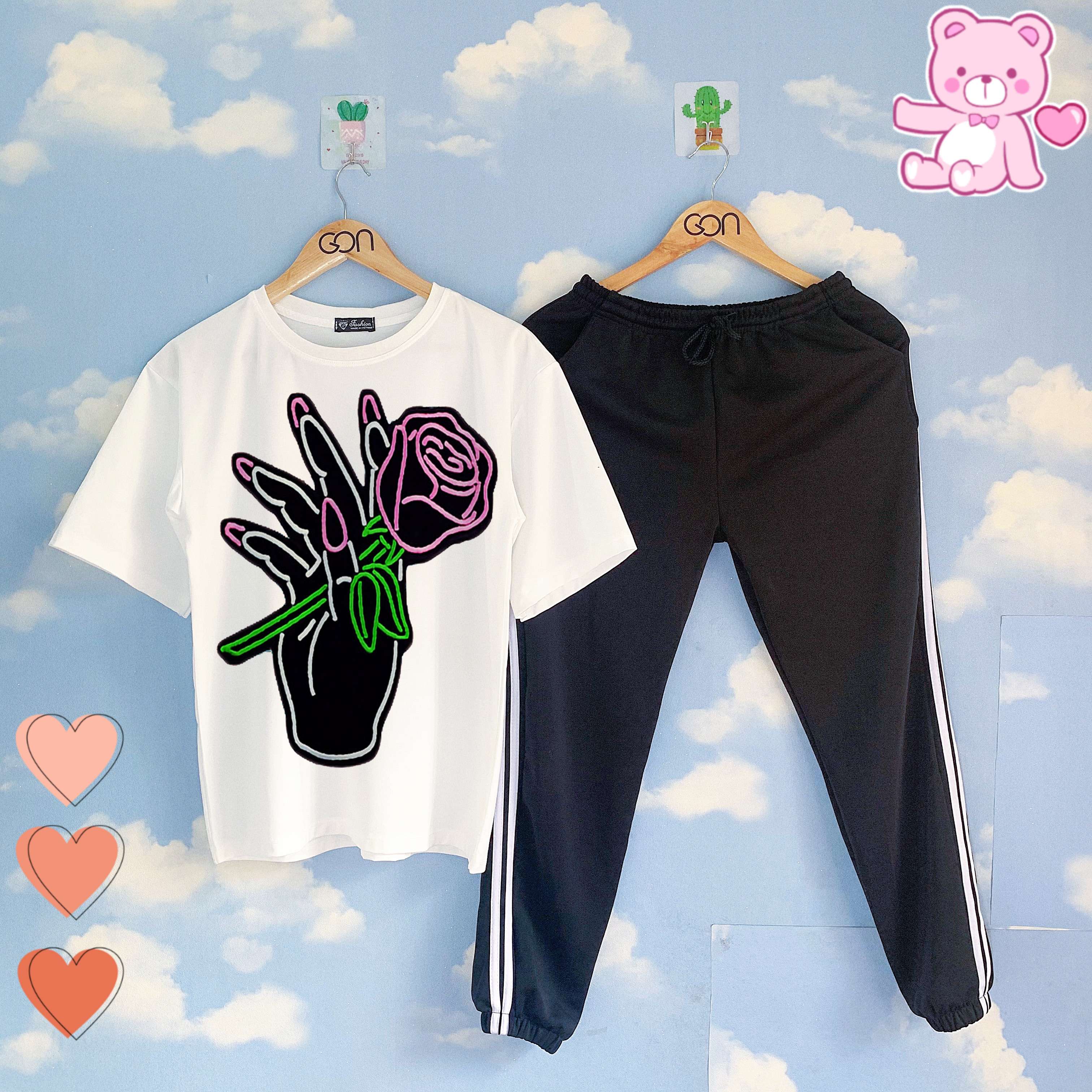 [COMBO TIẾT KIỆM] Set áo tay lửng quần thun 2 sọc ĐEN unisex, quần dài 2 sọc, 3 sọc, Áo tay lỡ và quần thể thao BLACK | BigBuy360 - bigbuy360.vn