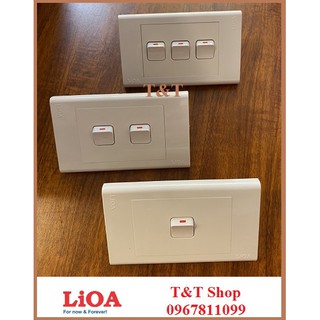 Mặt 1,2, 3 công tắc 1 chiều , công tắc 2 chiều  âm tường Lioa