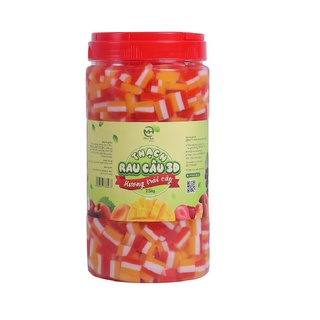 [chỉ giao HỎA TỐC tp.hcm] hộp THẠCH RAU CÂU 3D - HƯƠNG TRÁI CÂY - Minh Hạnh food - hộp 2.5 kg