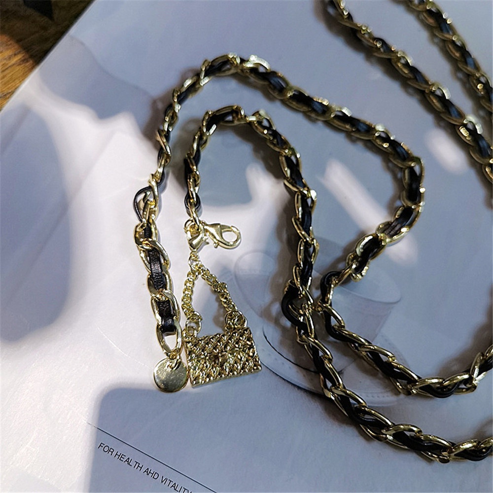 Thắt Lưng Dây Xích Kim Loại Mạ Vàng Độc Đáo Thời Trang