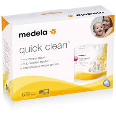 Túi tiệt trùng phụ kiện trong lò vi sóng ME.DE.LA (Medela quick clean micro-steam bags) - HÀNG CHÍNH HÃNG