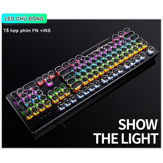Hình ảnh Bàn phím cơ gaming RGB SIDOTECH YINDIAO KZ4 dòng bàn phím máy tính phím tròn LED 8 chế độ tuổi thọ 50 triệu lần bấm-7