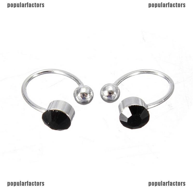 Khuyên Tai Chữ U Đính Đá Thời Trang