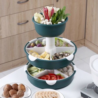 Kệ đựng rau,củ đa năng 3 tầng xoay 360 độ