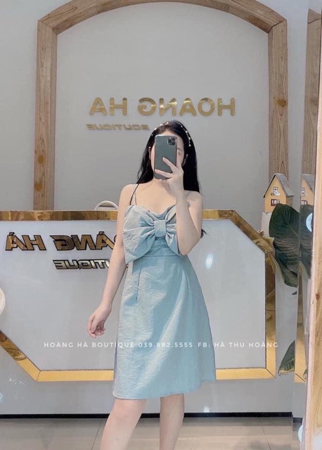 [ Mã FAMAYWA2 giảm 10K đơn 50K] VÁY 2 DÂY NƠ NGỰC DÁNG A | BigBuy360 - bigbuy360.vn