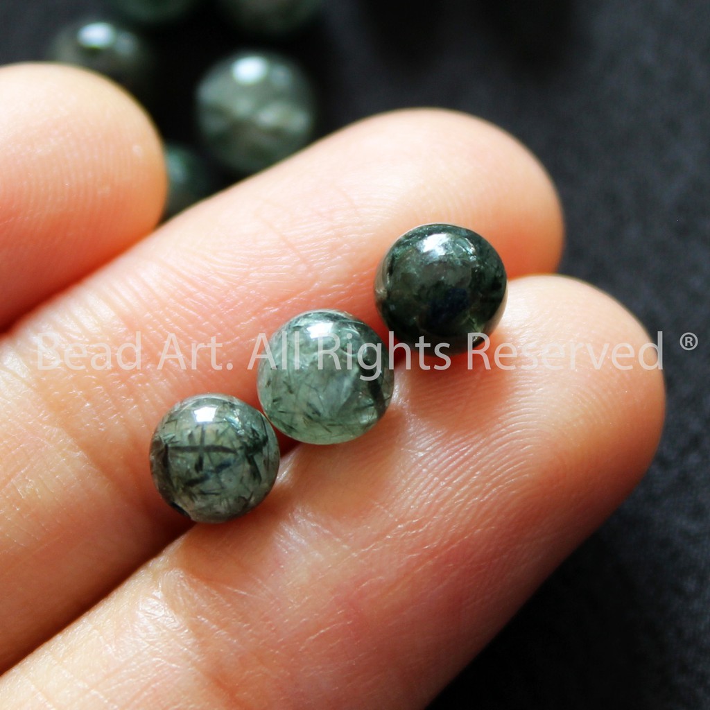 T.A Tóc Màu Xanh 5.5MM, Phối Vòng Tay Phong Thuỷ, Chuỗi Hạt, Mệnh Mộc, Hoả S45 - Bead Art
