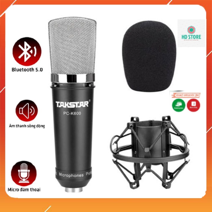 Mic Thu Âm Takstar PC K600, Mic Chuyên Hát Livestream, Thu Âm Chuyên Nghiệp, Độ Bắt Âm Tốt, Dễ Hát. Bảo Hành 12 Tháng.