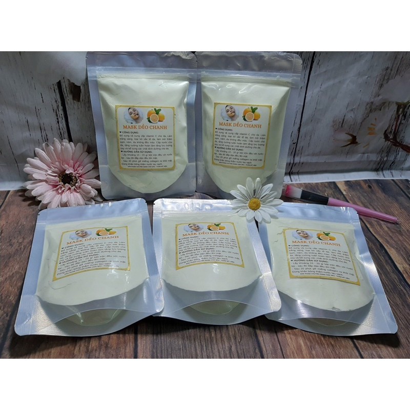 1kg Bột đắp mặt nạ mask dẻo Chanh handmade