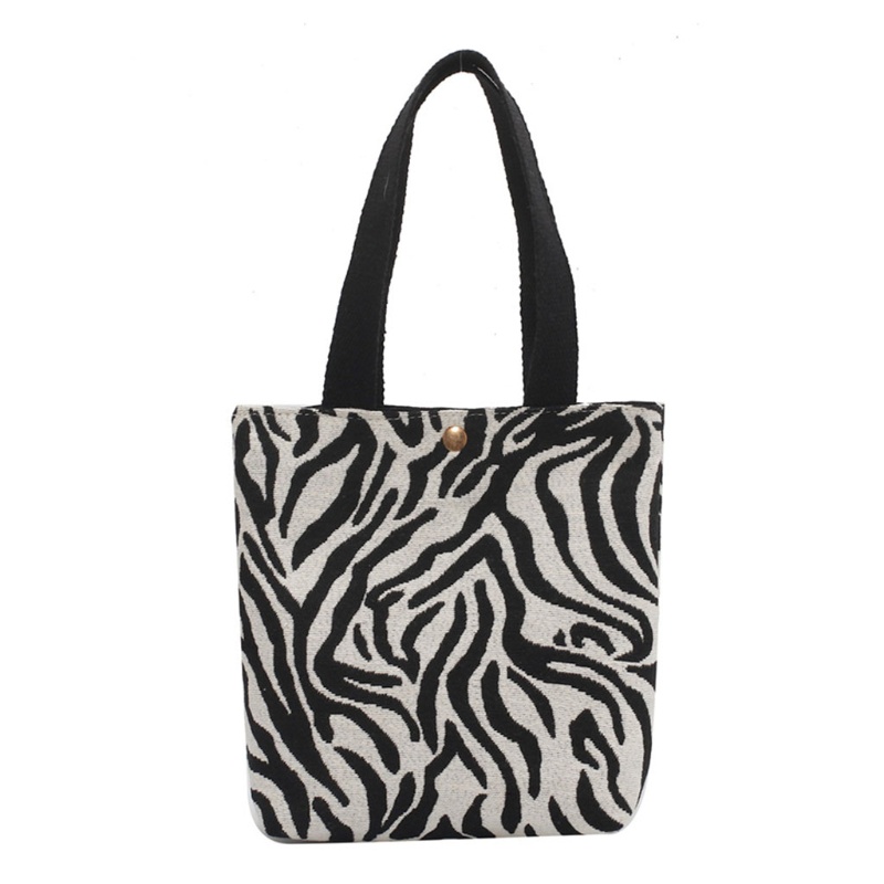 Túi Xách Vải Canvas Họa Tiết Da Báo / Ngựa Vằn Thời Trang Cho Nữ