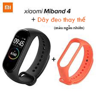 MUA 1 TẶNG 1- Vòng tay thông minh Mi Band 4 Bản Quốc tế + Tặng kèm 1 dây thay thế (màu ngẫu nhiên)