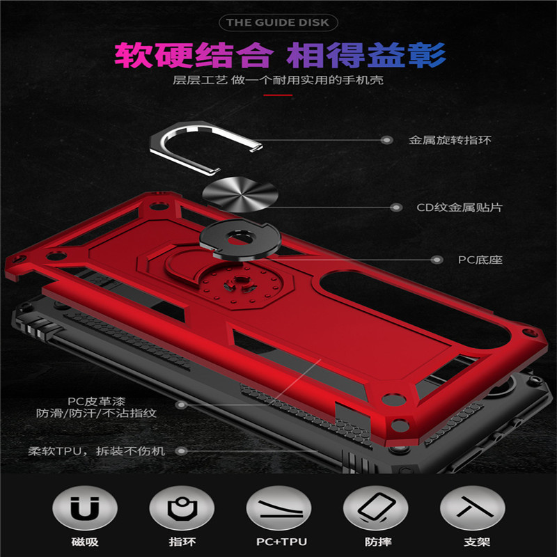 Ốp Lưng Bảo Vệ Điện Thoại Màu Sắc Đơn Giản Có Giá Đỡ Nam Châm Cho Xiaomi Redmi Note 7 8 Pro 8t