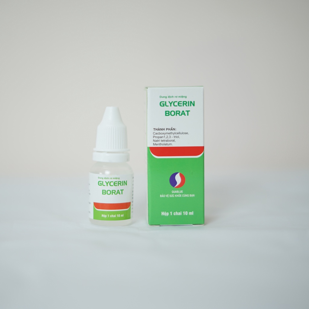 GLYCERIN BORAT - Hộp 1 chai 10ml - bôi miệng, lưỡi