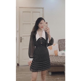 [ORDER-ẢNH THẬT]V010 Váy đầm mini chấm bi