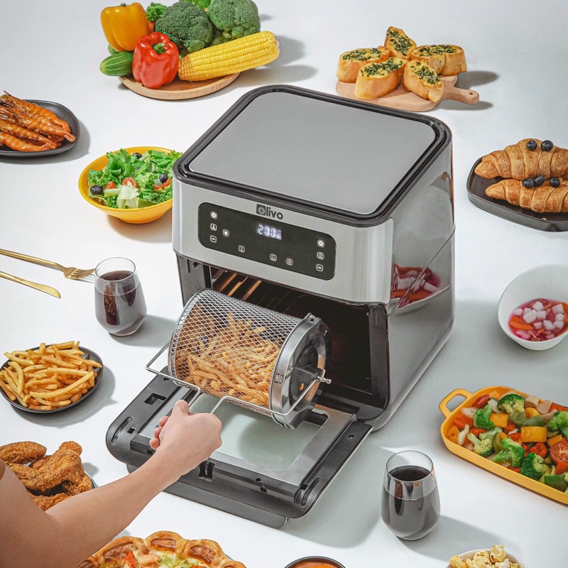 Nồi Chiên Không Dầu OLIVO AF12  Dung Tích 12L - Công Suất 1800W - Thương Hiệu Mỹ