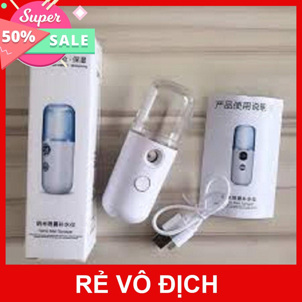Xả Kho Vui Đón Tết - Máy Phun Sương Xông Hơi Mặt NaNo Mini Cầm Tay Hỗ Trợ Dưỡng Da Cấp Nước Tối Đa - Loại xịn