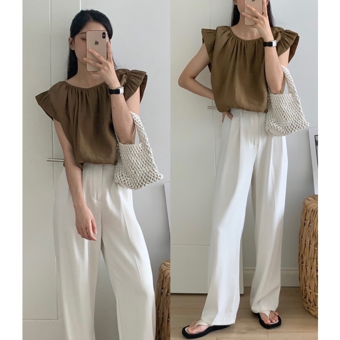 Áo thô mềm tay bo nhún_A0561