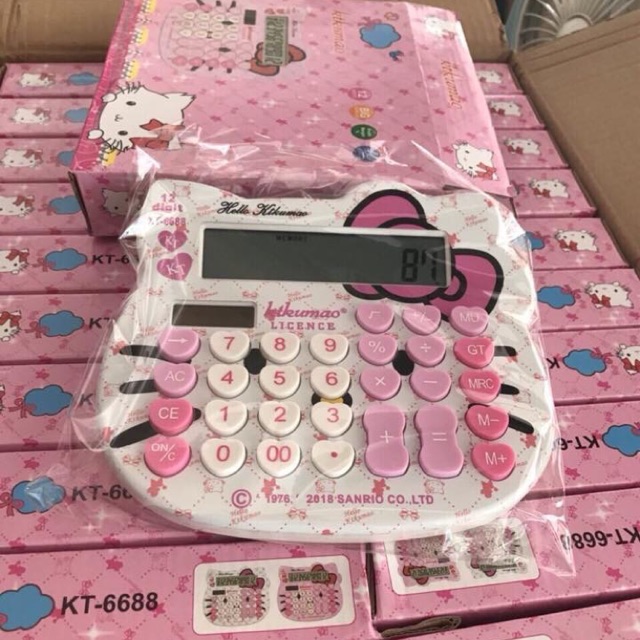 (Ảnh thật) Máy tính cầm tay Hello kitty