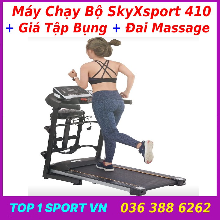 Máy chạy bộ điện Toshiko MC20 đa chức năng tặng kèm giá tập cơ bụng + đai massage giảm mỡ bụng, bảo hành 3 năm