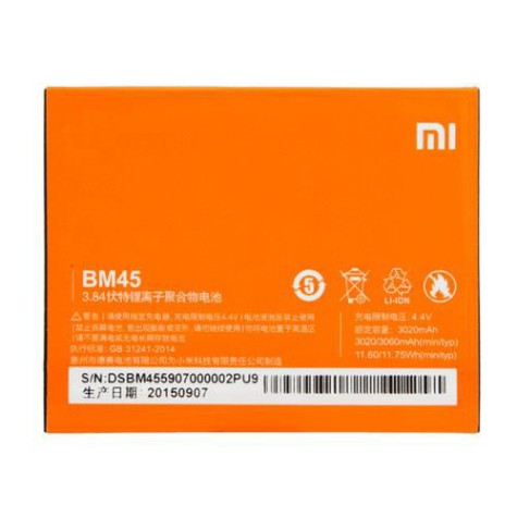 Pin Xiaomi Redmi Note 2 Mã BM45 3020MAH