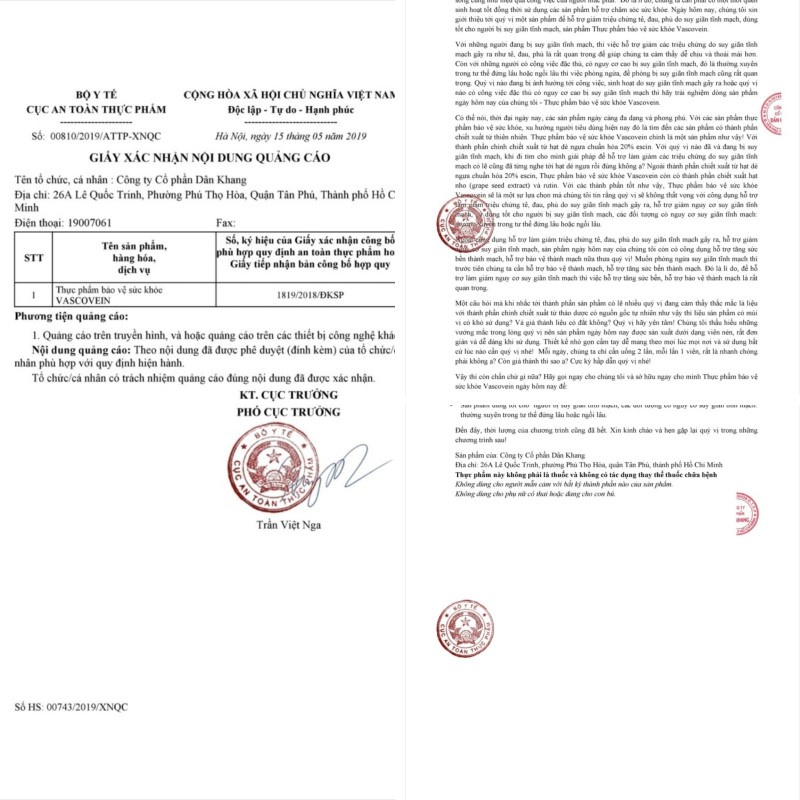 Viên uống hỗ trợ điều trị và phòng ngừa suy giãn tĩnh mạch VASCOVEIN